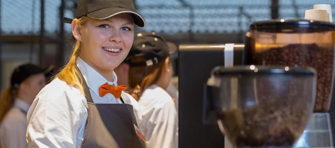 young hospitality employee